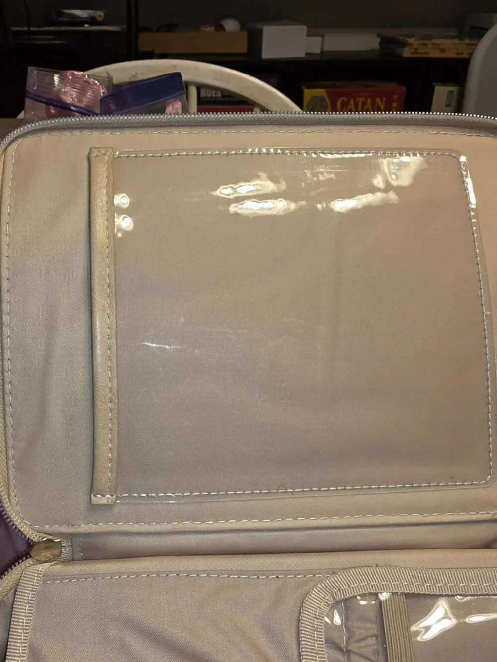 BEIS Beige Makeup Travel Toiletry Bag